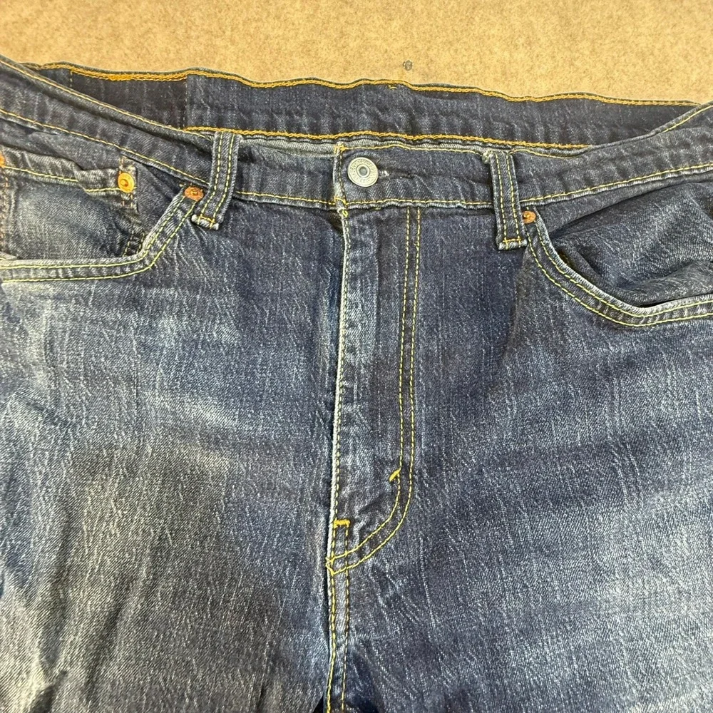 Levis 514 Straight Fit Mens Jeans Dark Wash Denim W36 L32 Blue 00514-0978